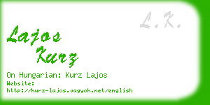 lajos kurz business card